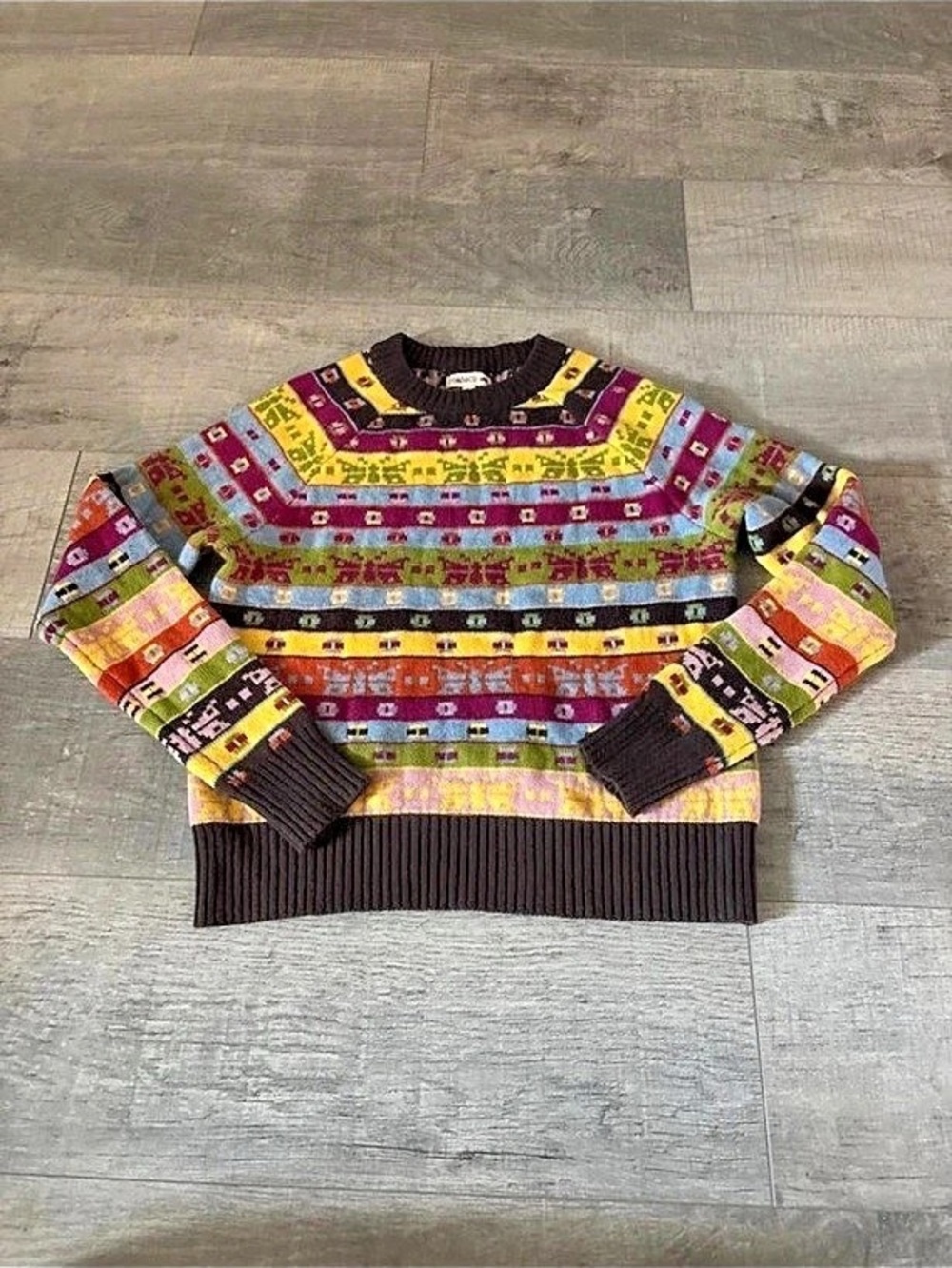 TOAD&CO Multicolor Geometric Crewneck Size Small Like New